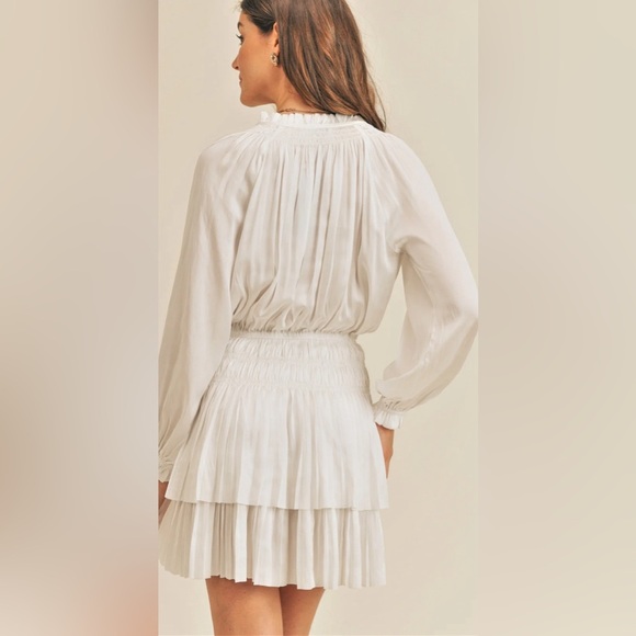 Lana Dress in Romantic Blush with Subtle Bubble Top and Smocking - Picture 2 of 10